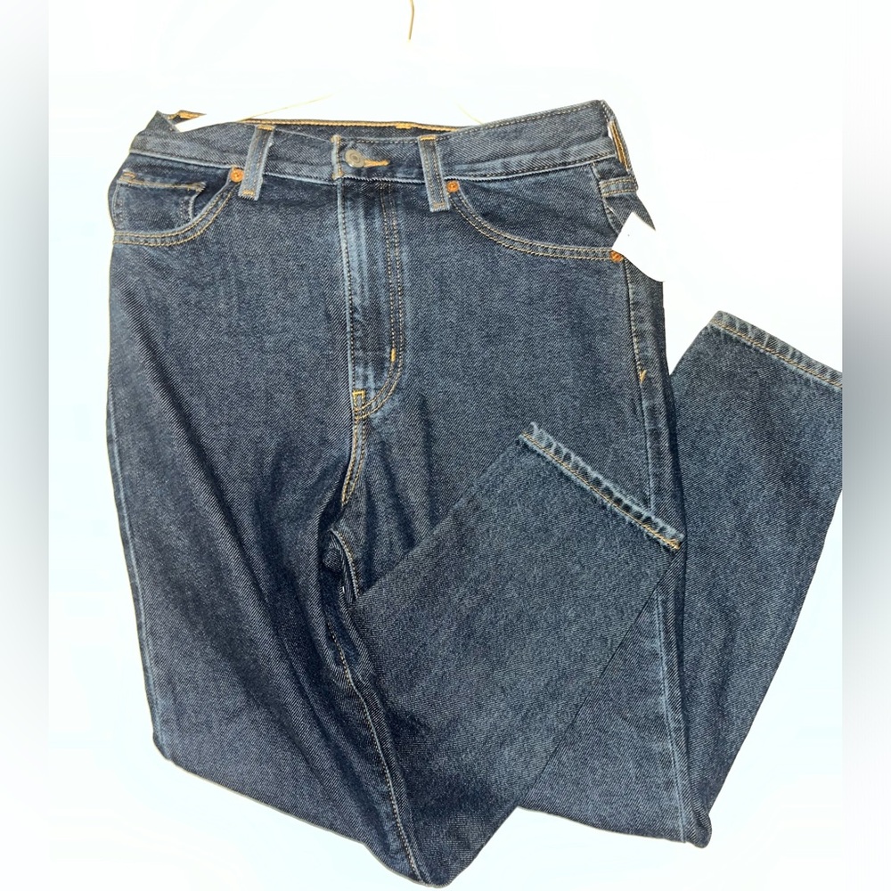 High Waisted Straight Leg Mom Jeans